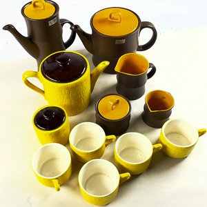 Juego de Vajilla "Carstens Keramik" con Teteras, Tazas y Azucarero - imagen 4