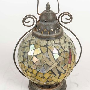 Farol Marroquí con Libélulas y Mosaico, 27 cm - imagen 2