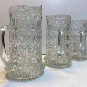 3 Jarras de Vidrio Labrado Transparente - imagen 5