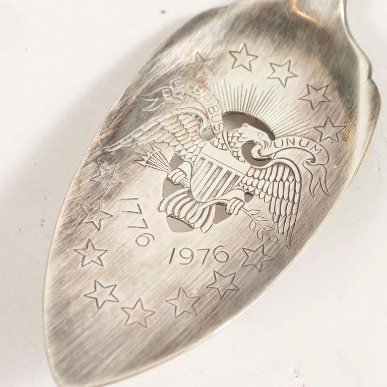 Cuchara de platina con escudo americano - imagen 2