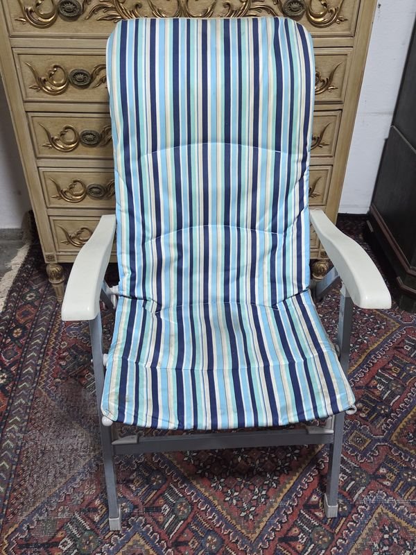Sillón Plegable de Exterior con Diseño Rayado - imagen 1