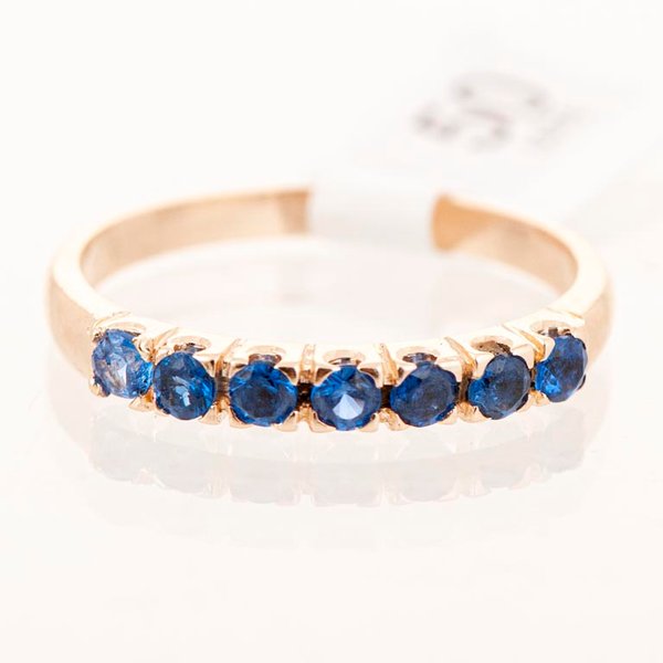 Medio Sin Fin de Oro 18k con Zafiros Azules