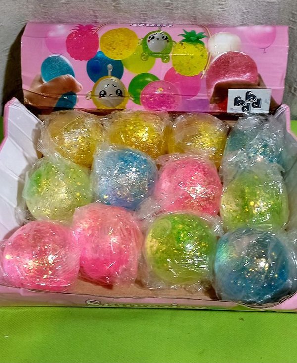 Pack de 12 Pelotas Anti-estrés Squeeze Brillantes