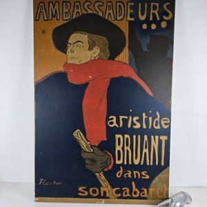 Lote anterior: Cartel Publicitario "Ambassadeurs Aristide Bruant" de Toulouse-Lautrec (1892)