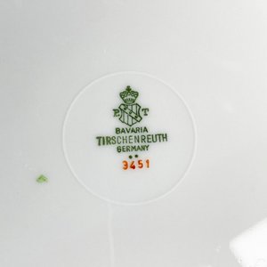 Dos Fuentes "Bavaria Tirchenreuth" Porcelana Decorado Floral Guarda Dorada - imagen 4