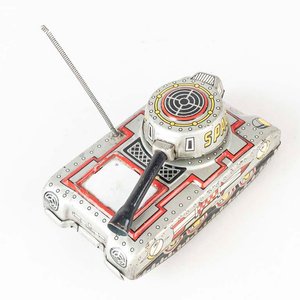 Tanque de Guerra a Fricción de Chapa Litografiada Made in Japan - imagen 2