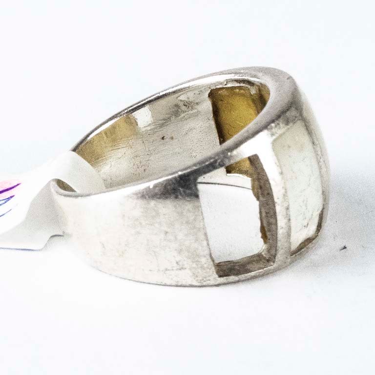 Anillo de plata con nácar, con faltante - imagen 2