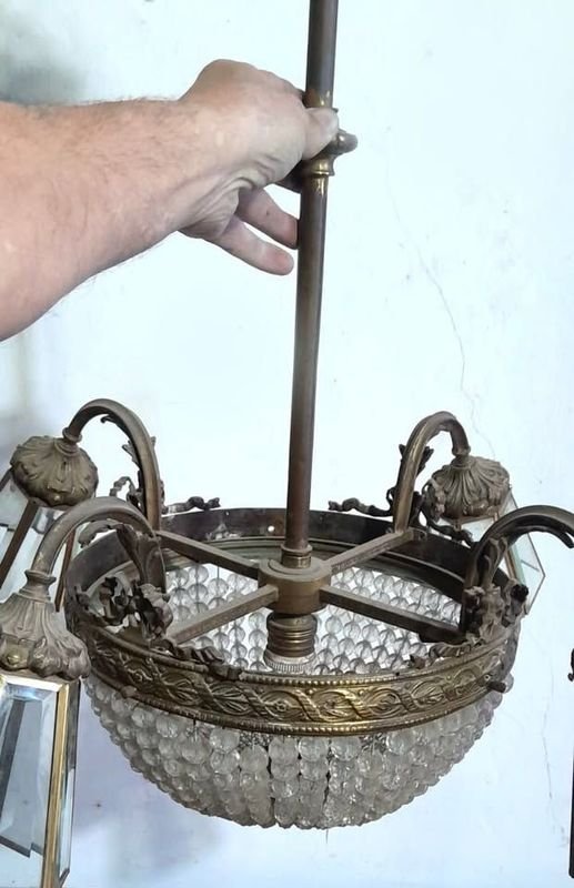 Lámpara Antigua Francesa Imperio del Fines de 1800 - imagen 2