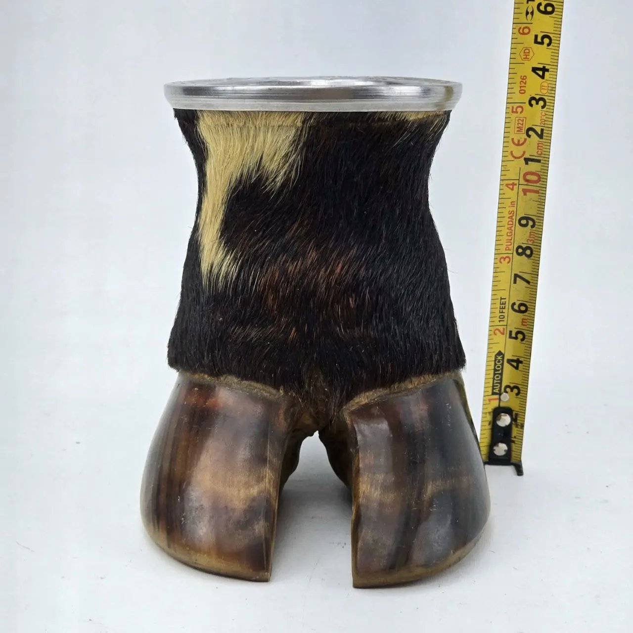Vaso de cuerno con decoración metálica - imagen 4