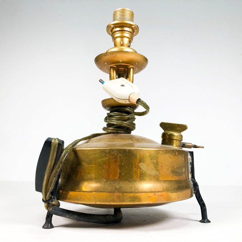 Lámpara de sobremesa en bronce tipo lámpara de kerosene - imagen 3