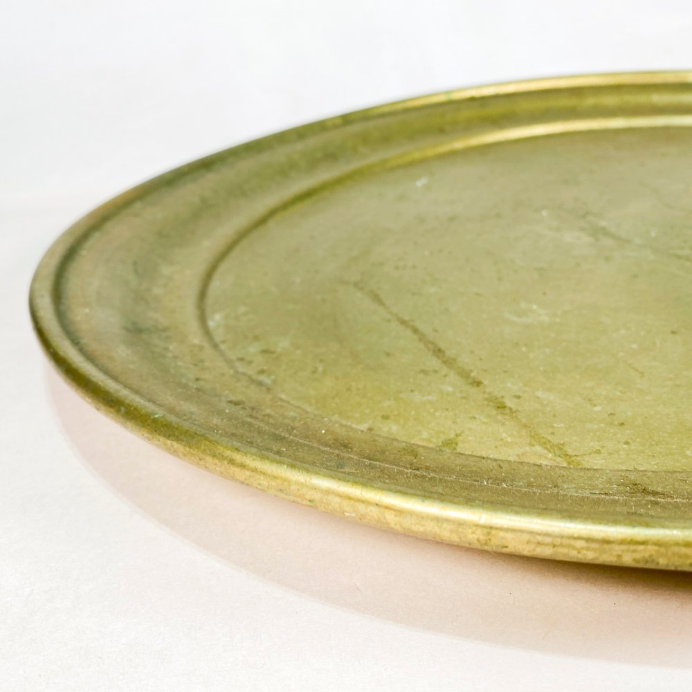 Bandeja oval dorada para decoración - imagen 2