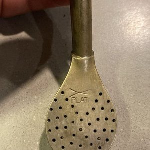 Bombilla Curva de Plata y Oro para Mate - imagen 3
