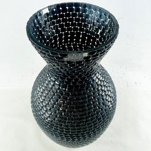 Florero de Vidrio Negro con Textura Decorativa, 48 cm - imagen 2