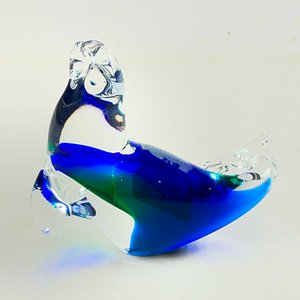 Figura de Foca en Cristal Murano Azul y Verde - imagen 3