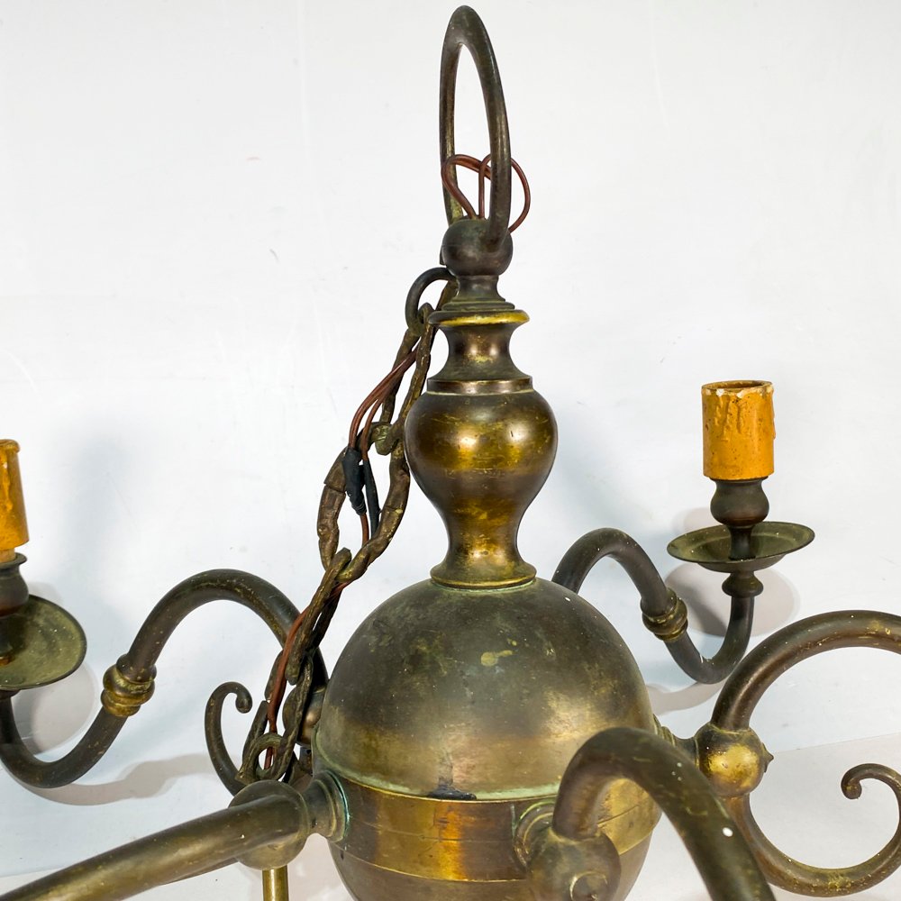 Candelero de bronce con cinco brazos - imagen 4