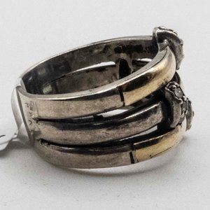 Anillo de Plata con Oro Double y Circonias - imagen 2