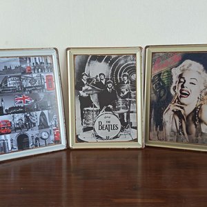 Lote de Carteles Metálicos Vintage, Jarra Cervecera y Balde Esmaltado - imagen 2