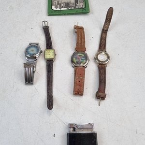 Lote de Relojes de Pulsera y Encendedor Zippo con Galgo - imagen 2