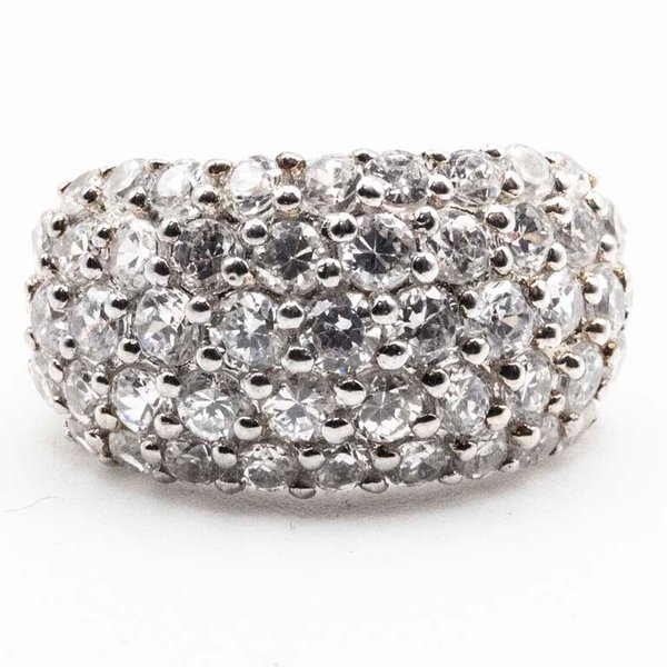 Anillo de Plata con Circonias Talla 18mm - imagen 1