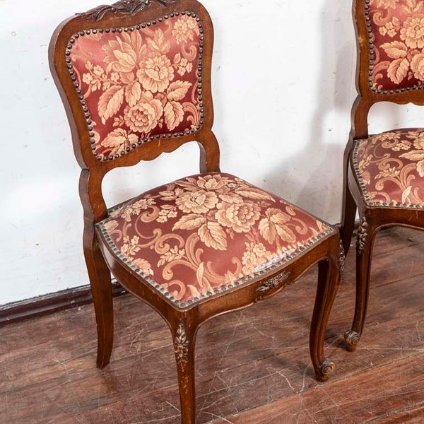 Sillas de dormitorio Luis XV antiguas para retapizar - imagen 2