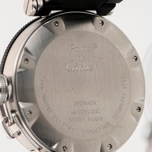 Reloj Cartier Pasha Seatimer Automático Acero Caucho Caja Documentos - imagen 3