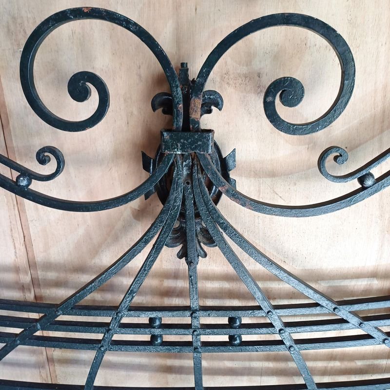 Reja Antigua en Hierro Forjado con Apliques Decorativos - imagen 8