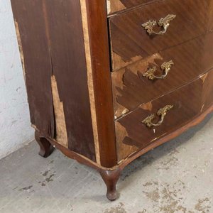 Cómoda Francesa Antigua con Espejo Biselado y 5 Cajones - imagen 2