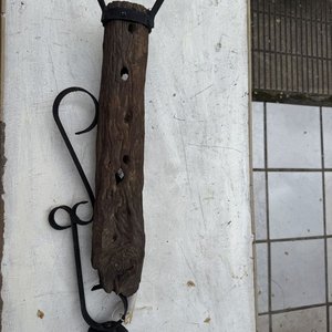 Lámpara Artesanal de Madera y Hierro Forjado a Terminar - imagen 6