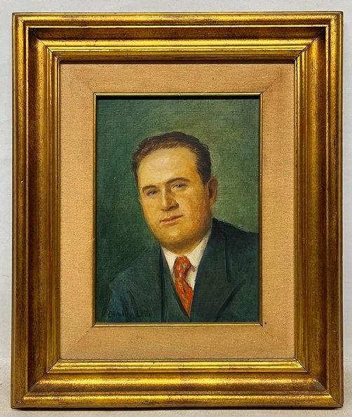 Lote siguiente: Osvaldo Leite "Retrato" - Pintura al óleo sobre tela