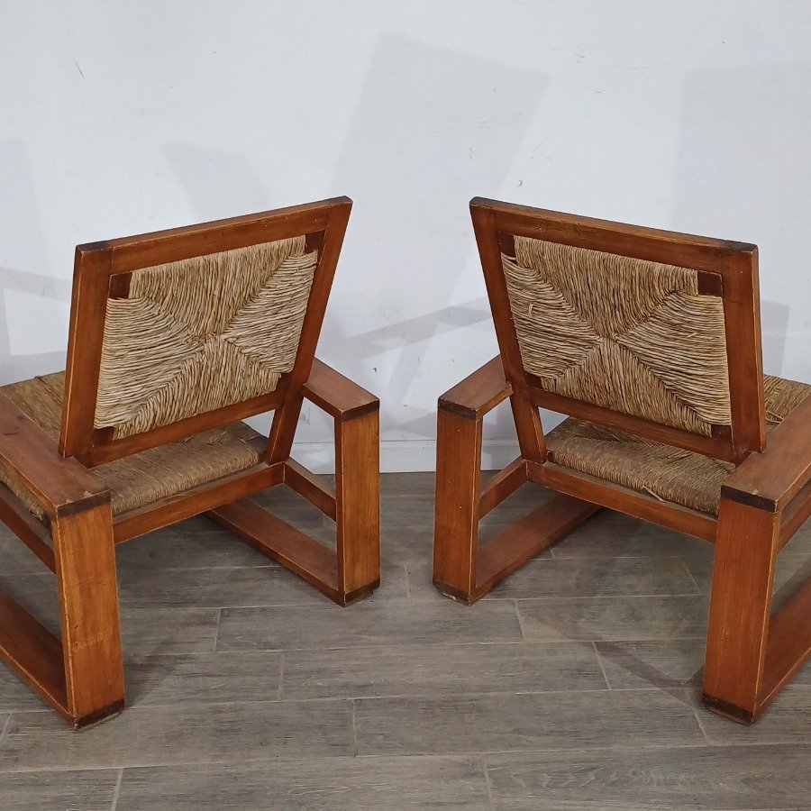 Sillas de madera maciza con asiento y respaldo de cuerda - imagen 8