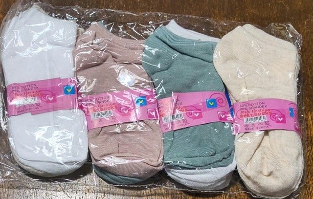 Pack de 12 Pares de Soquetes Tobilleros para Mujer