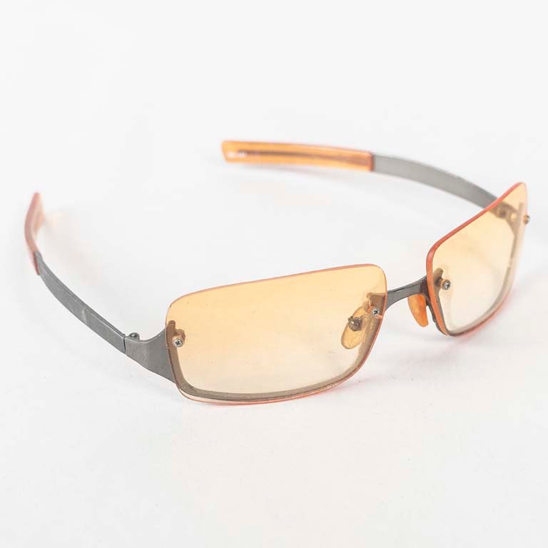 Lentes de Sol Rectangulares con Lentes Naranjas