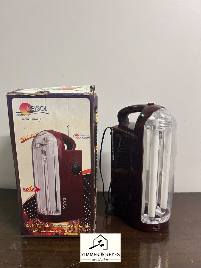 Luz de Emergencia Recargable ReySol con Radio FM/AM