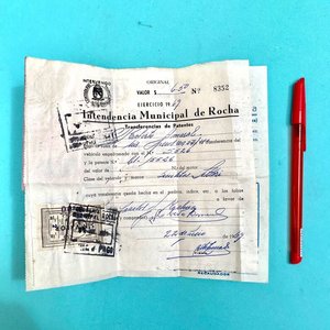 Libreta de Bicicleta Antigua Intendencia Municipal de Rocha - imagen 4