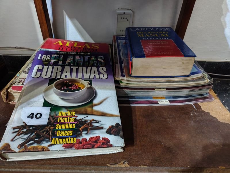 Lote de Libros Varios: Atlas Ilustrado Plantas Curativas y Larousse