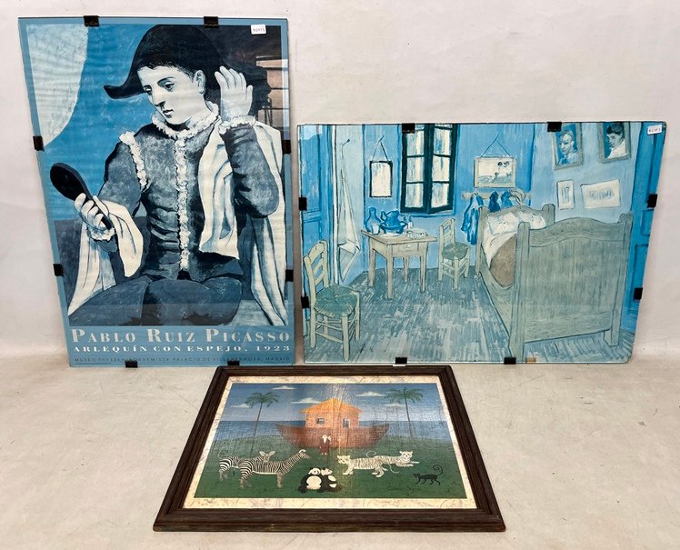 Lote siguiente: Pinturas originales de Picasso, Van Gogh y Arca de Noe