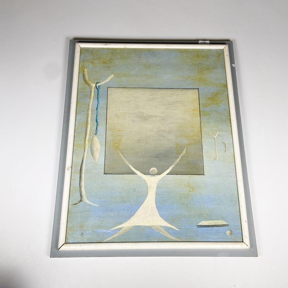 Cuadro abstracto color firmado, 57 x 49 cm
