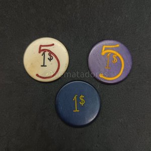 Lote siguiente: 3 Fichas de Colección con Valor "1$" y Logo "CEA"
