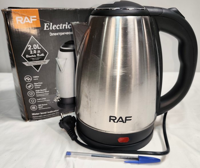 Pava Eléctrica RAF de Acero Inoxidable 2.0 L con Caja