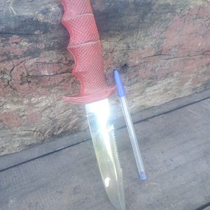 Cuchillo Antiguo Japonés con Hoja Sellada - imagen 4