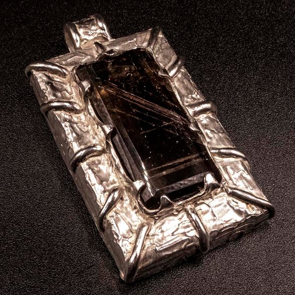 Colgante Plata 950 con Cuarzo Rutilo - 55.13gr