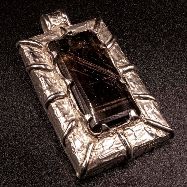 Colgante Plata 950 con Cuarzo Rutilo - 55.13gr