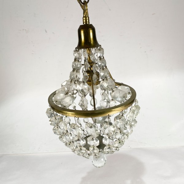 Aplique de Techo Bronce y Cristal con Caireles - imagen 1