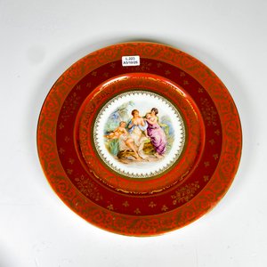Plato de porcelana Limoges damas, diámetro 28 cm - imagen 2