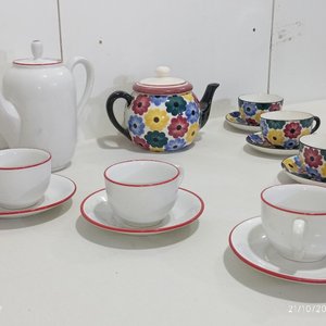 Juego de Té/Café de Loza y Cerámica Alemana y Olmos - imagen 3