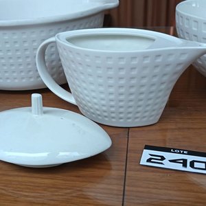 Juego Vajilla Porcelana Blanca Bugatti 13 Piezas - imagen 9