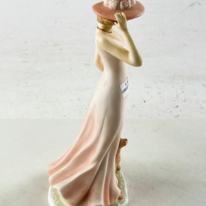 Figura de Porcelana: Dama Elegante con Perro, 25 cm - imagen 4