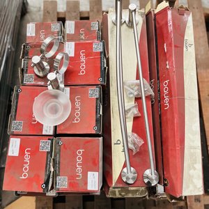 Lote siguiente: Portatoallas y Jaboneras de Vidrio Marca Bauen (Lote x40)