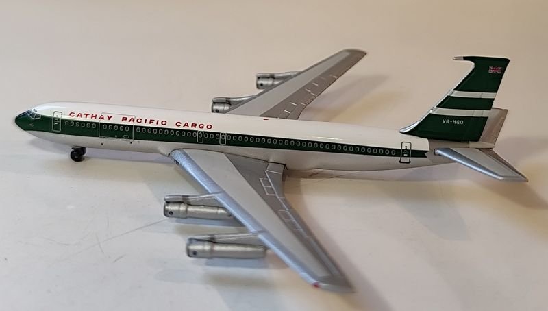 Maqueta Avión Boeing 707-320 Cathay Pacific Cargo Escala 1/500