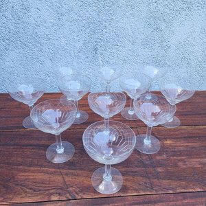 Copas de Champagne de Cristal Tallado - imagen 2